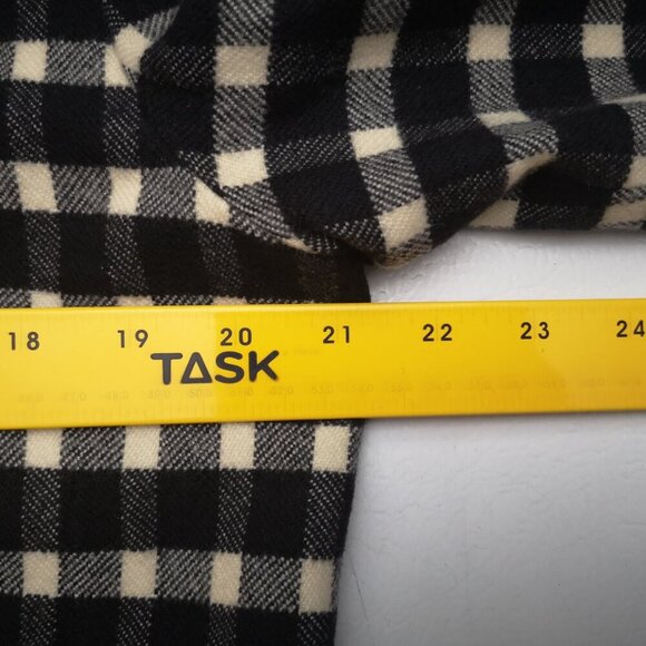 Ann Klein Ladies Size 12 Black & Ivory Checkered Wool & Cashmere Blend Blazer - Picture 8 of 9